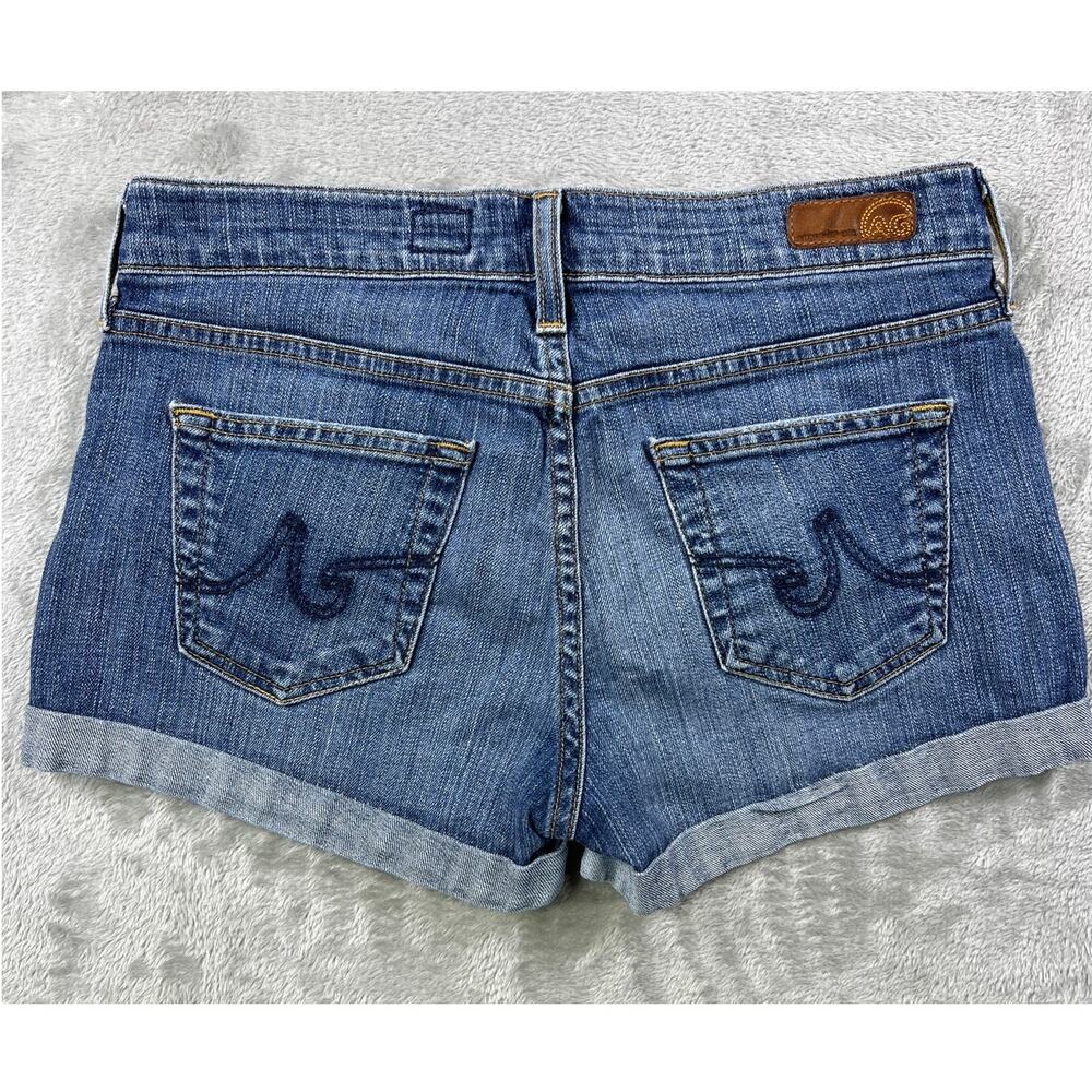 Adriano Goldschmied AG Pixie Roll Up Denim Jean Shorts 27 Medium Wash Summer - Picture 3 of 7
